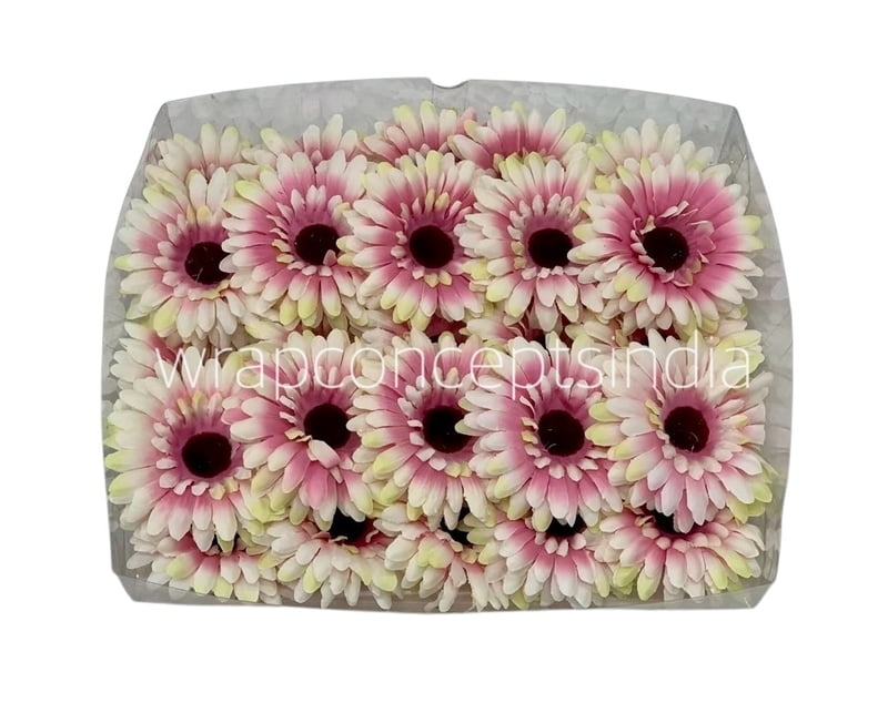 Cream with hints of Pink & Lemon Sunflower