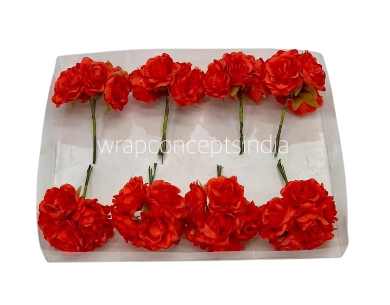Bright Red Small Roses