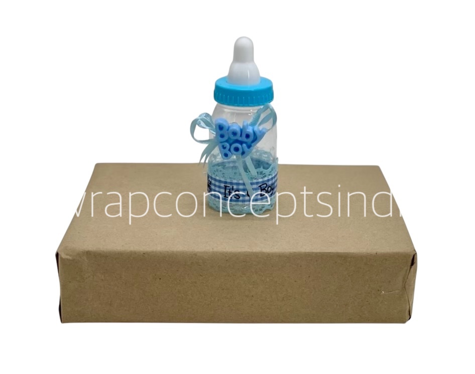 Pink/Blue Baby Bottle with Teddy