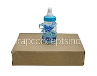 Pink/Blue Baby Bottle with Teddy