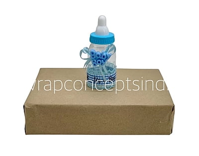 Pink/Blue Baby Bottle with Teddy