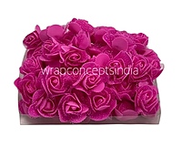 Fuchsia Medium Foam Rose with Net