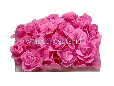 Pink Medium Foam Rose With Net