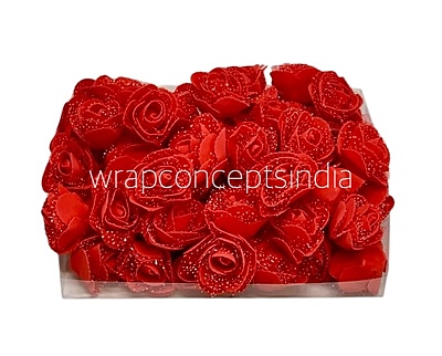 Red Medium Foam Rose With Net