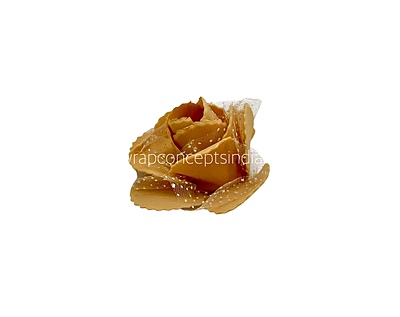 Tan Medium Foam Rose With Net
