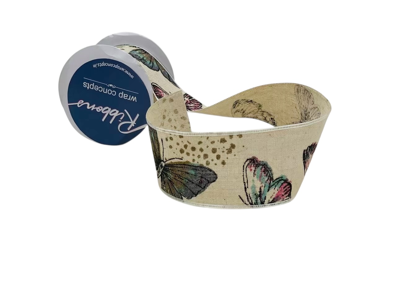 Burlap Printed Ribbon