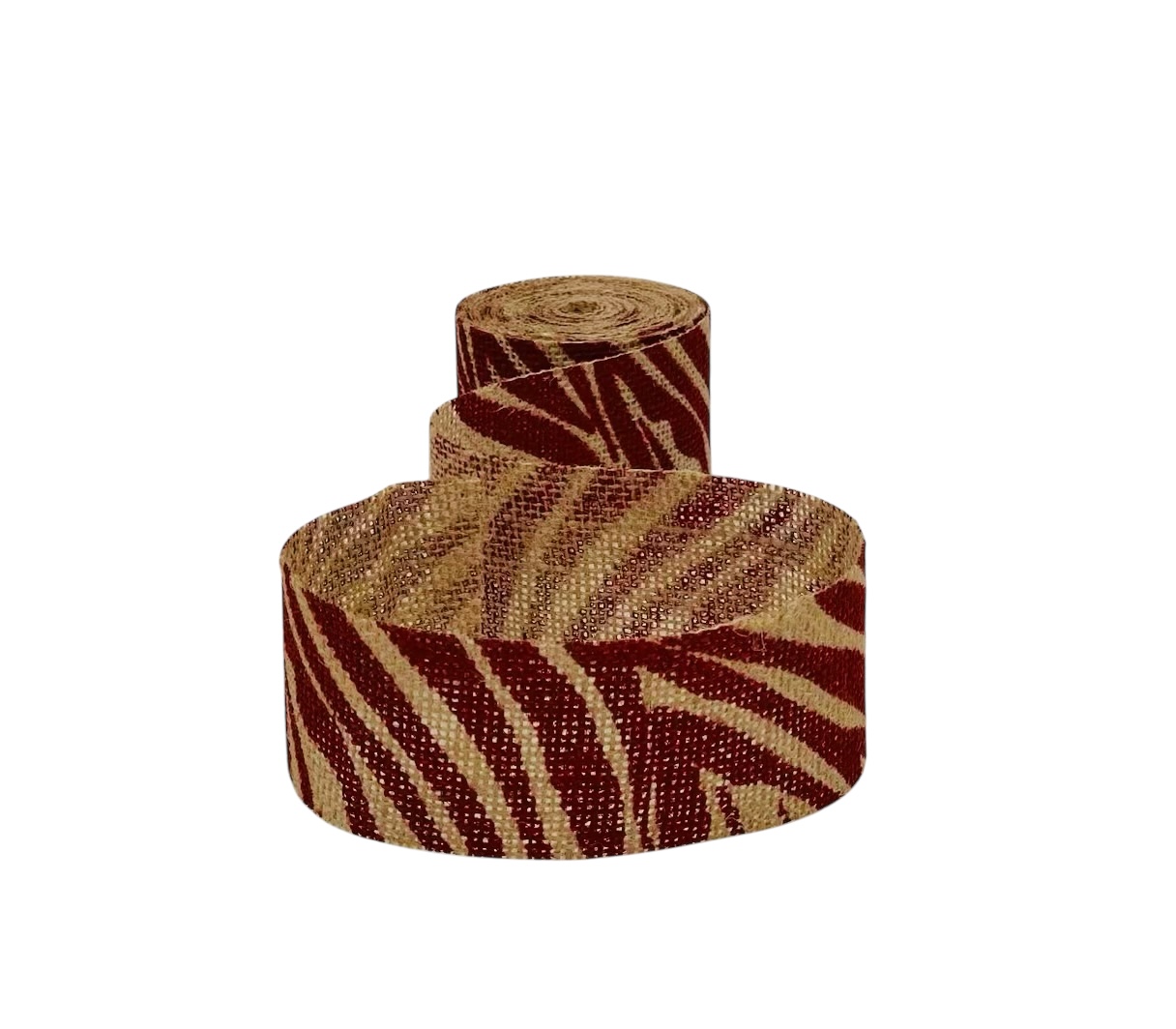 Left Over Ribbons - Deep Red Sheer Ribbon with Gold & Red Glitter Swirleys