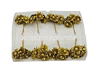 Small Glitter Flower -Gold