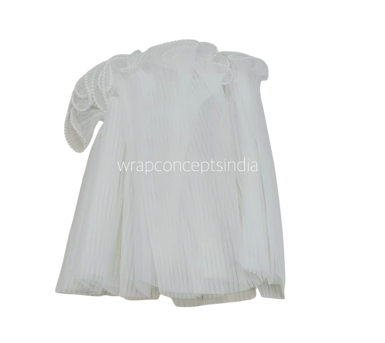 Organza Frill Lace with Pearl Edges