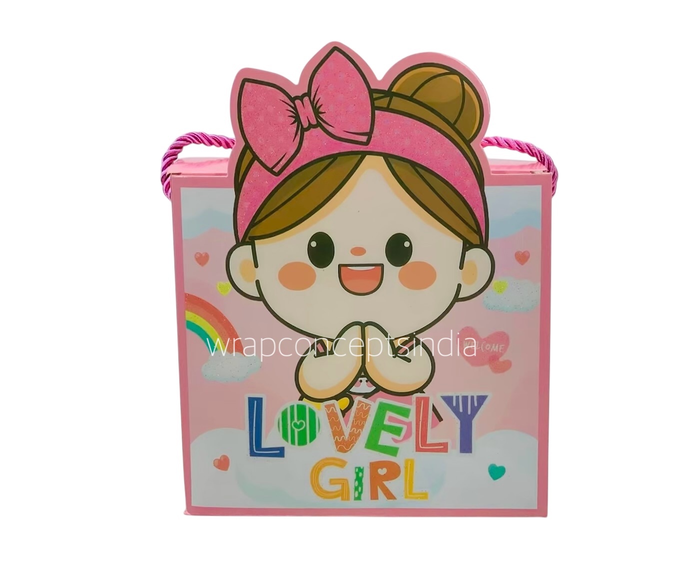Lovely Boy/Girl Foldable Paper Gift Bag Box
