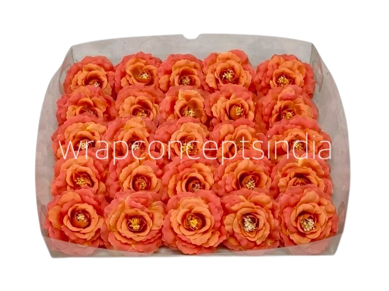 8017 - Rose Flower - Lime Green, White with hints of Pink