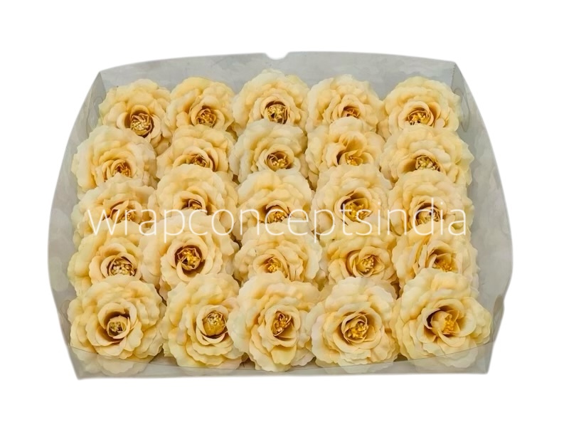 8017 - Rose Flower - Peacock Blue with hints of Green