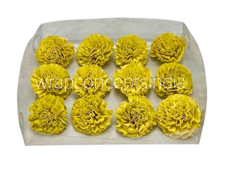 8017 - Rose Flower - Mustard Yellow (Uncounted)