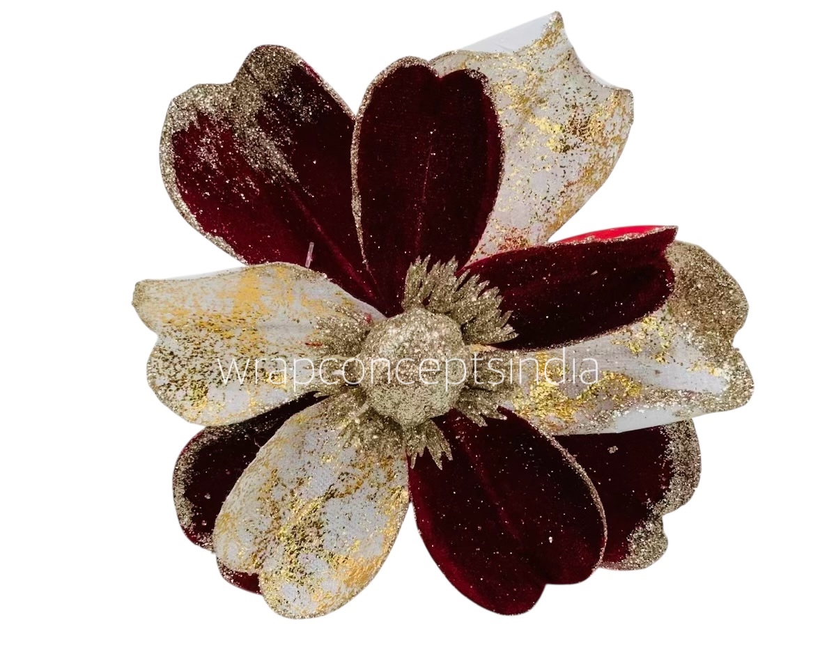 Metallic Texture & Velvet Flower