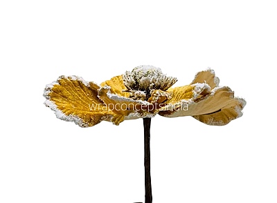 Velvet Flower With Frosted Edges & Center Velvet Flower With Frosted Edges & Center