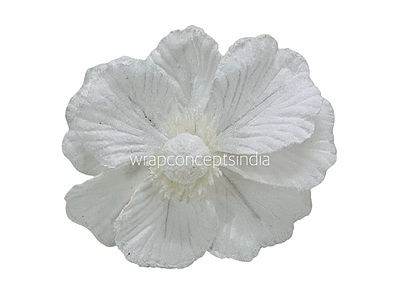 Velvet Flower With Frosted Edges & Center Velvet Flower With Frosted Edges & Center