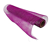 Net with Thin Silver Stripes - Burgundy