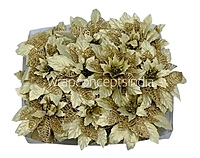 Flower with glittered pollen-Orange, Red & Gold