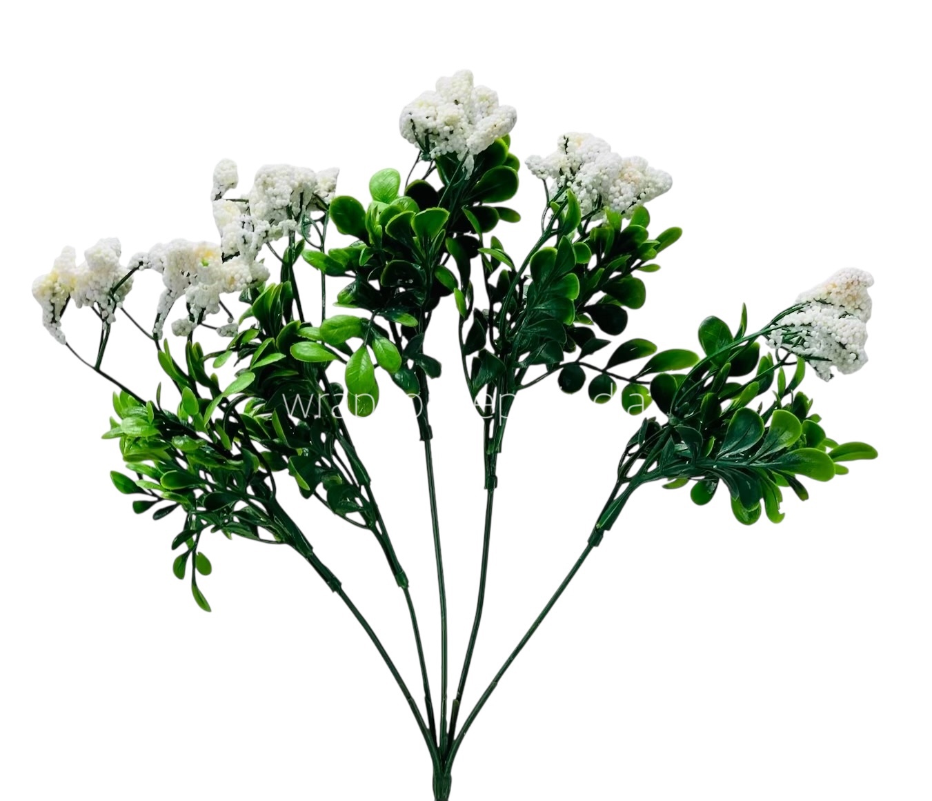 Frosted Flowers with Leaves Bunch