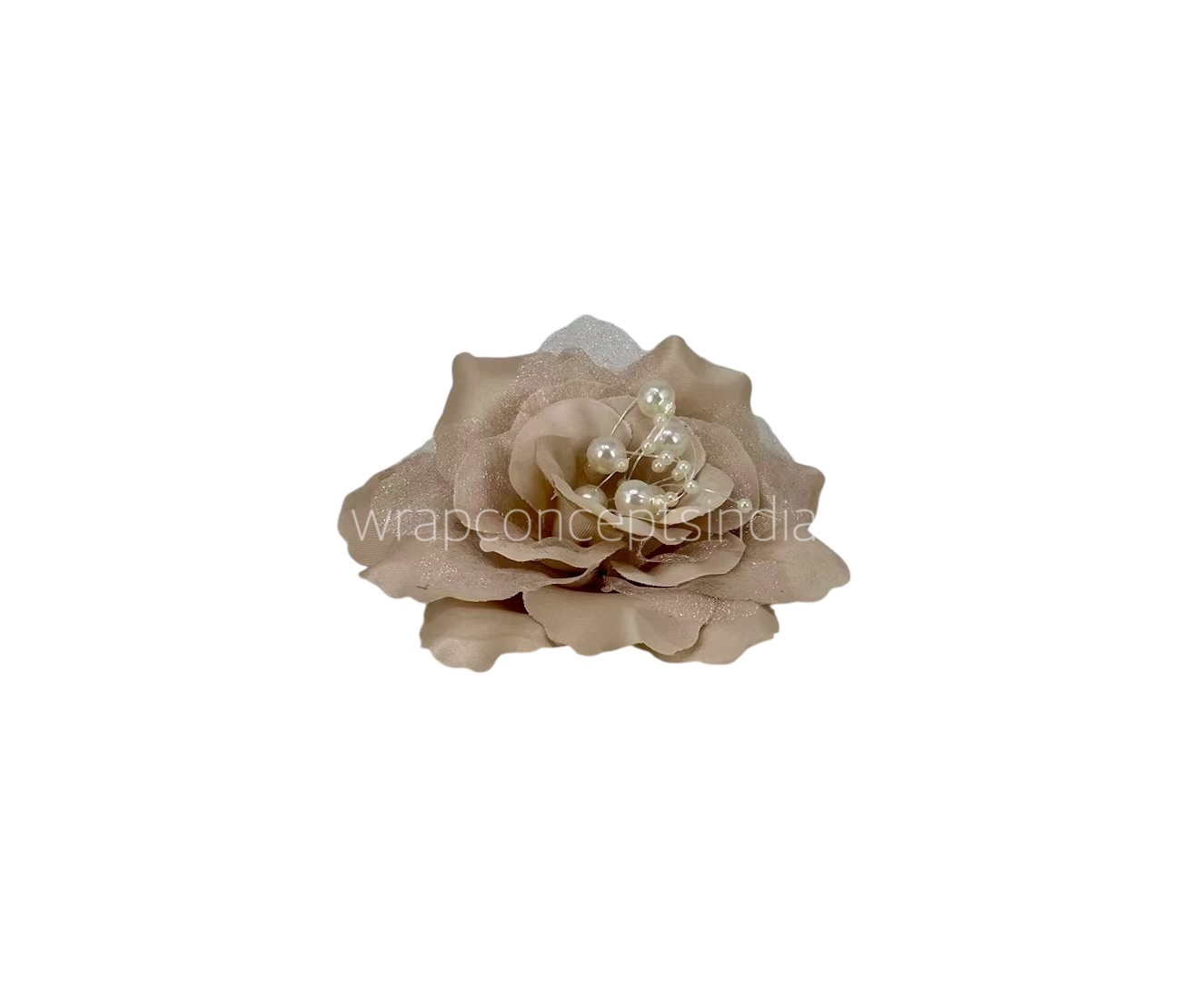 Beige Gold Rose With Pearls Center