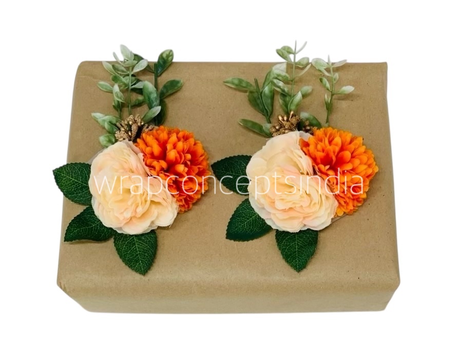 Cream Orante & Orange Carnation Ready Bunch
