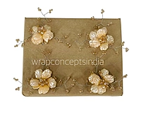 Acrylic Flowers with Pearl Add-ons- Multicolor