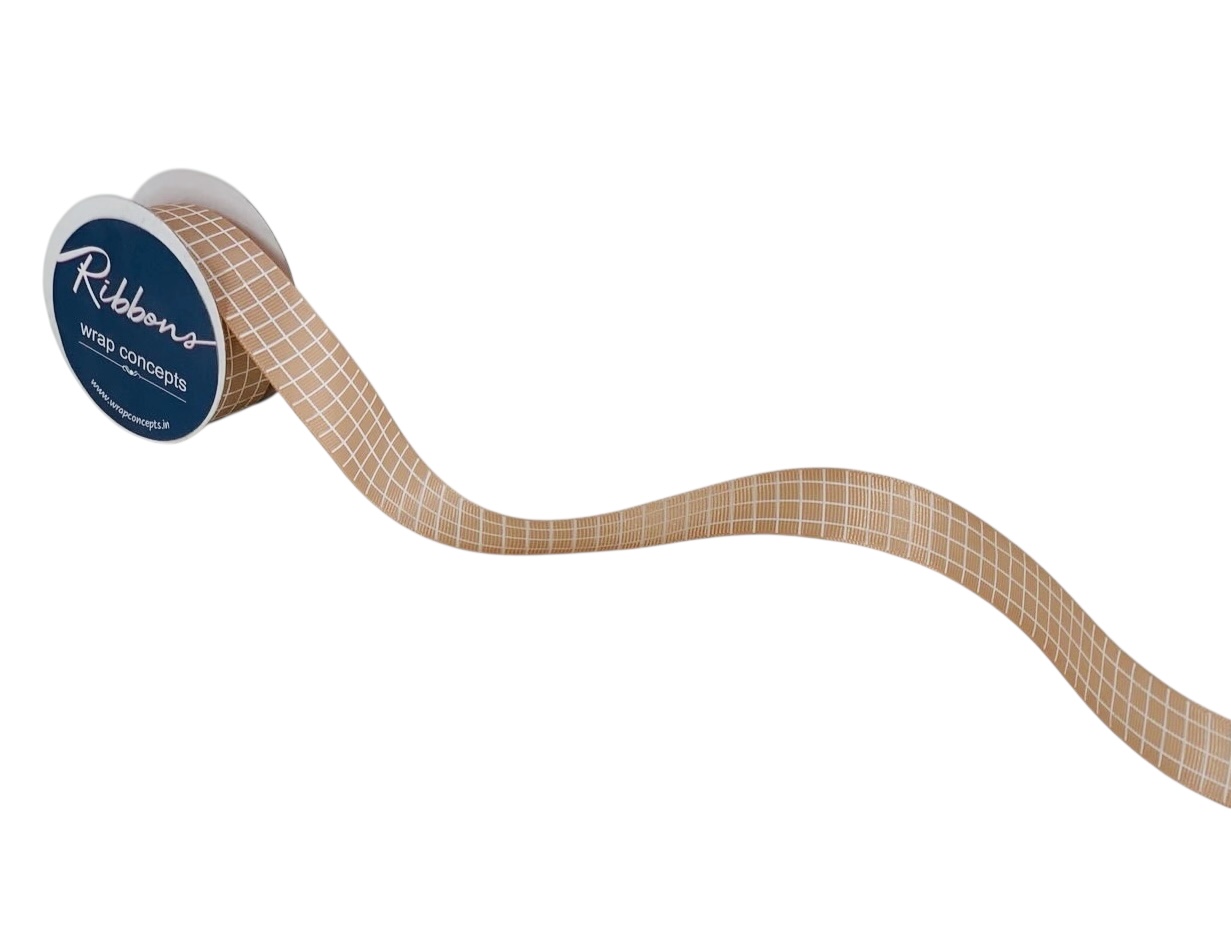 Check Grosgrain Ribbon