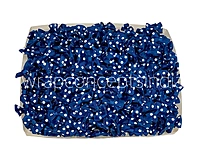 Polka Bow Big - Blue with White