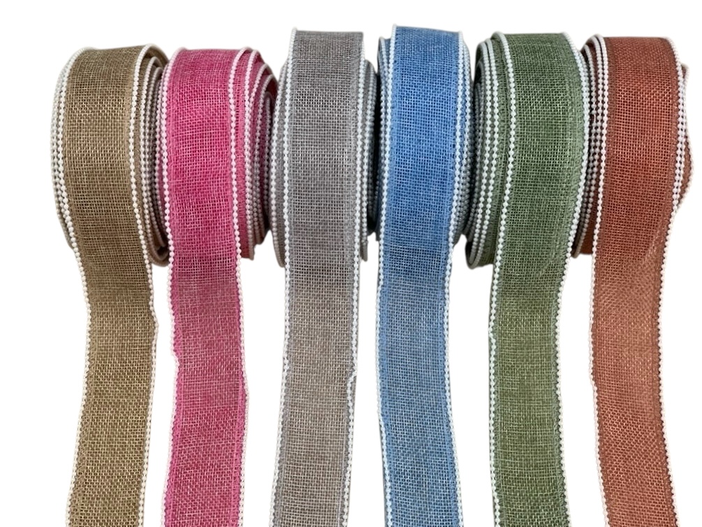 Jute Ribbon with Pearl Edges