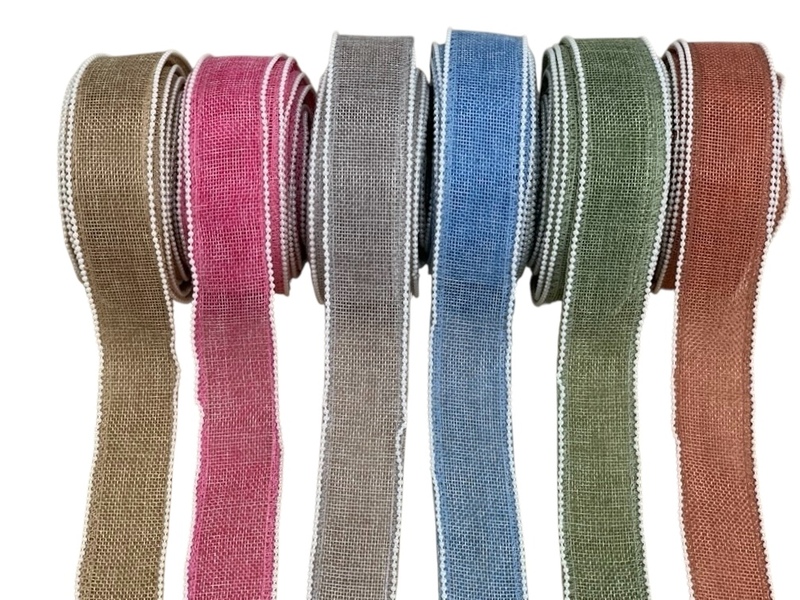 Jute Ribbon with Pearl Edges