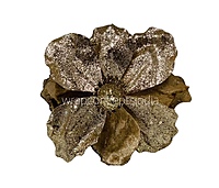 Medium Flower with Glitter Edges- Gold