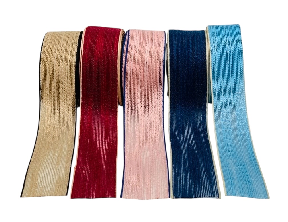 Burlap Texture Ribbon with Contrast Edges