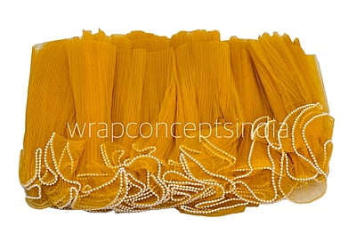 Organza Frill Lace with Pearl Edges