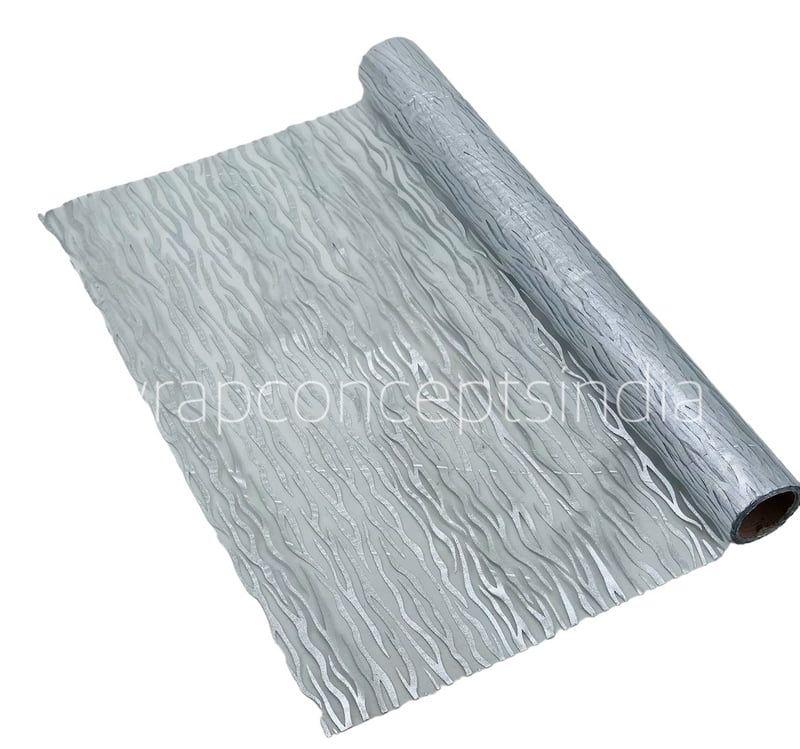 Silver Foil Organza Roll-