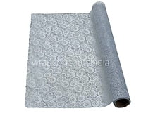 Silver Swirley Foil Organza Roll