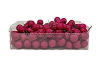 Fuchsia Pink Glitter Faux Balls - 30 MM