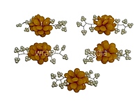 Stone Flowers with Pearl Add-ons- Multicolor