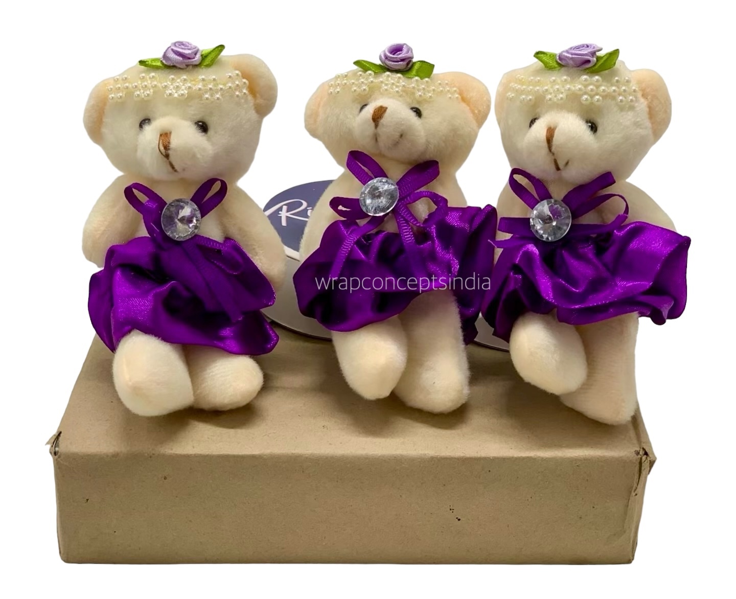 Teddy With Orange Dress & Bow