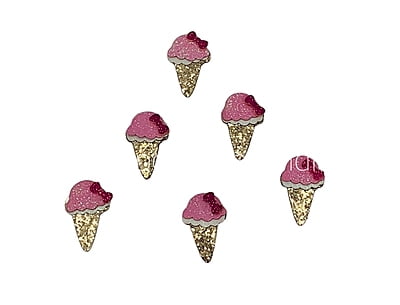 Ice Cream Cone Accessories - Gold