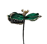 Big Flower with Glitter Centre & Edges-Deep Blue