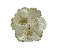 Big Flower on Stick with Pearls