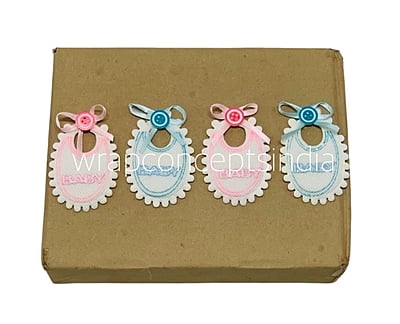 Oval Baby Bibs - Pink/Blue