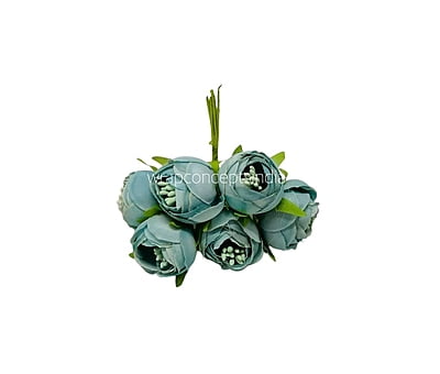 Peonies on stick- Bluish Green