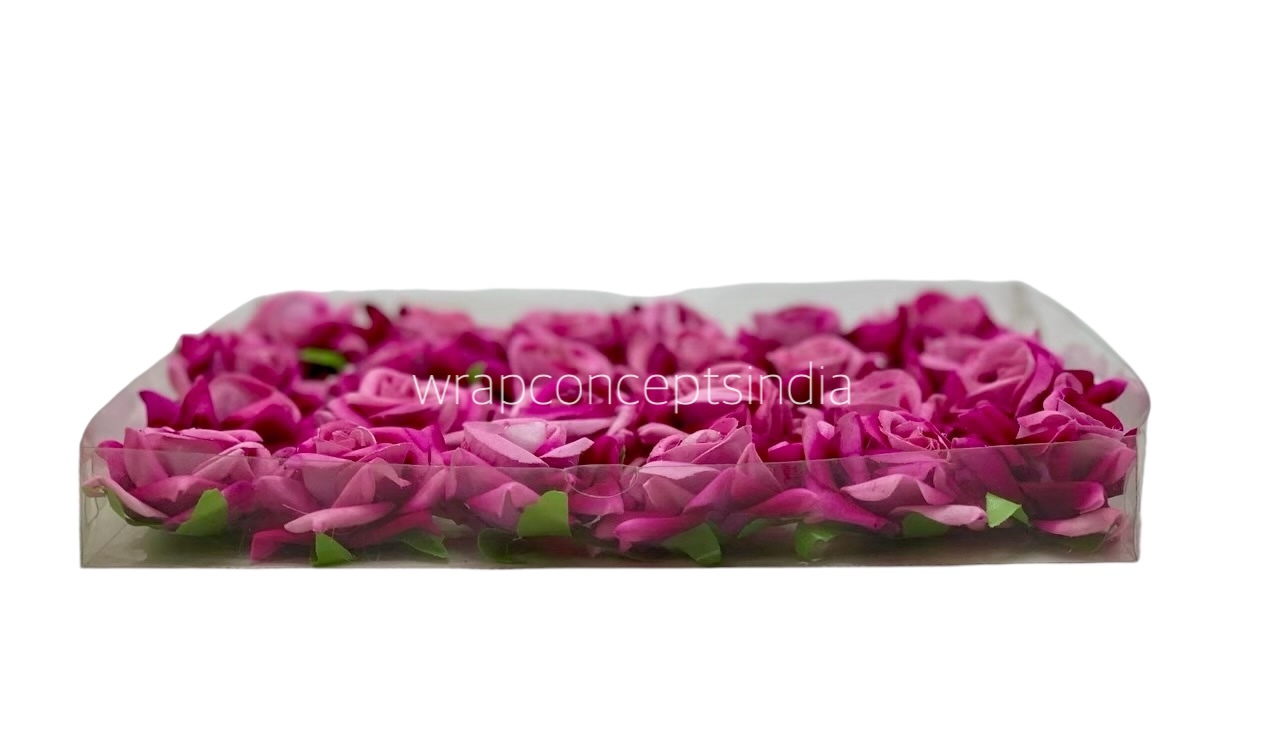Rose With Leaves - Purplish Pink