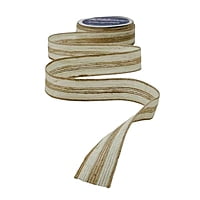 Jute Ribbon Double Stripe - Pink/Blue/Brown/White