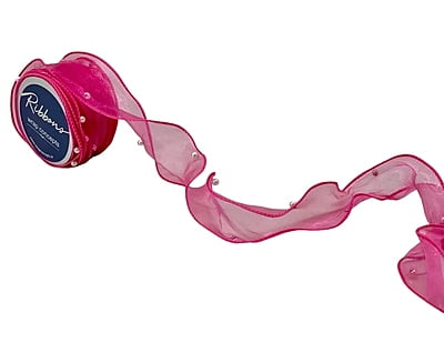 Sheer Ribbon with Pearls