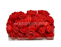 Red Medium Foam Rose With Net