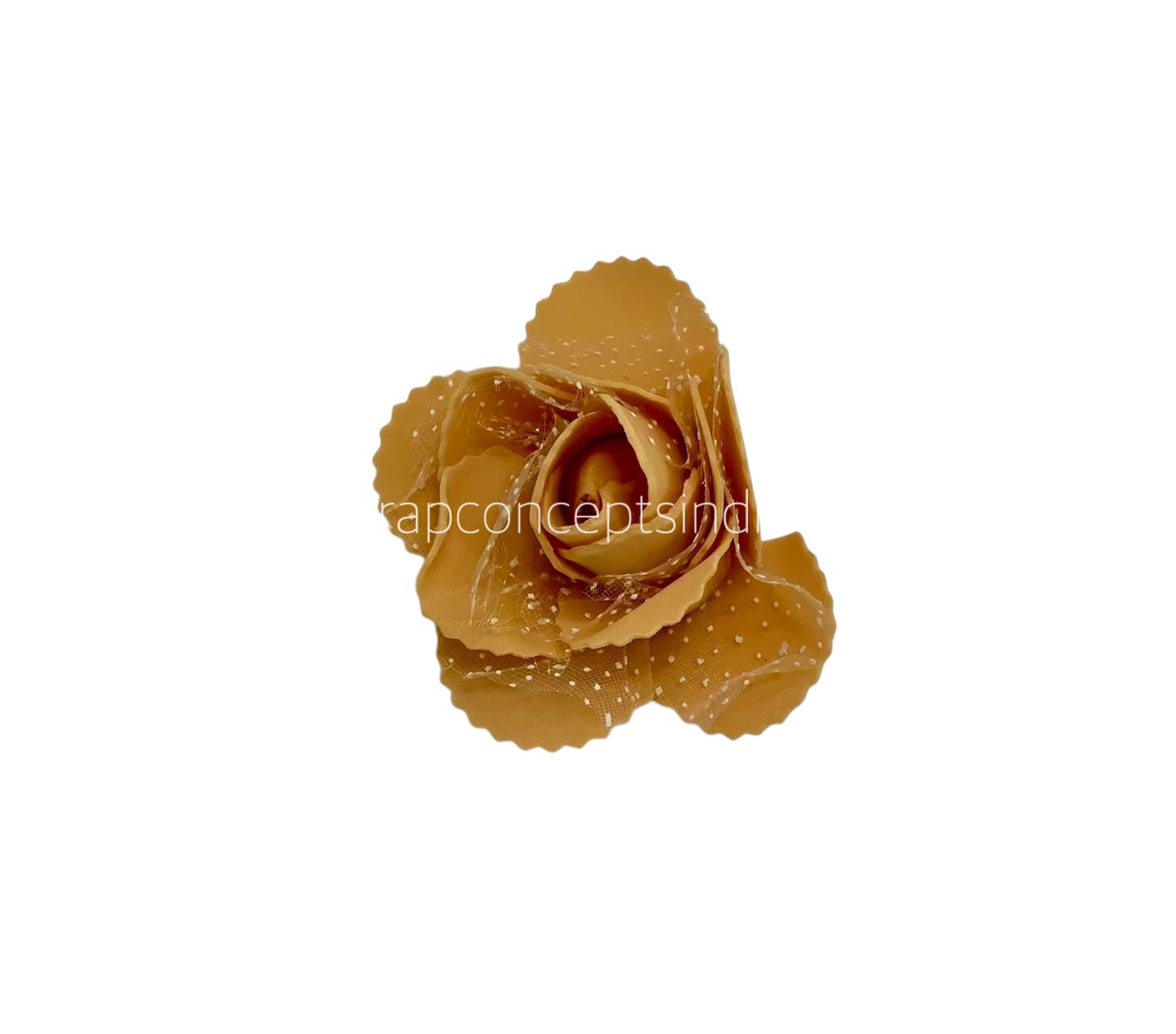 Tan Medium Foam Rose With Net