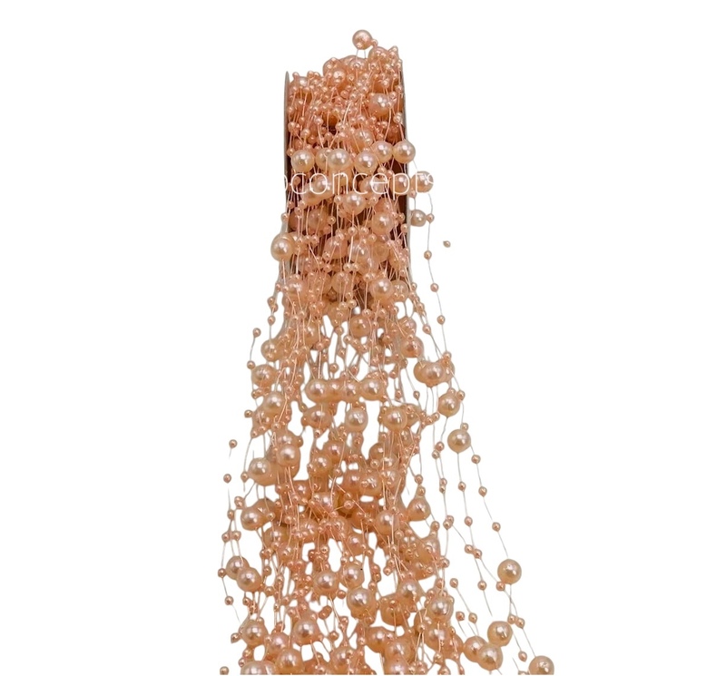 Pearl Strings- Dark Peach (Pack of 50)