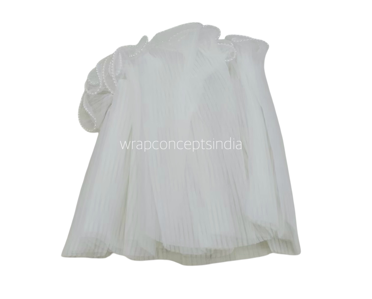 Organza Frill Lace with Pearl Edges